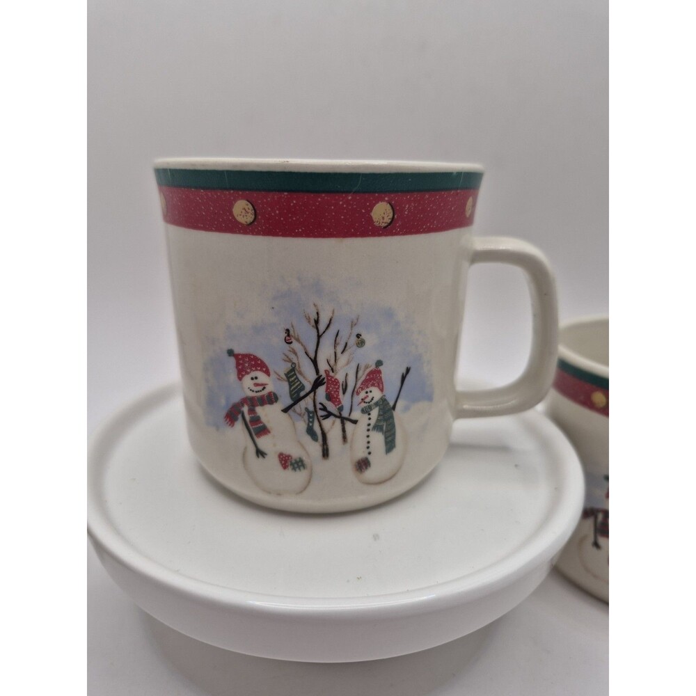 Vintage Royal Seasons Snowman Set 4 Mugs Cups Coffee Tea Hot Chocolate Christmas